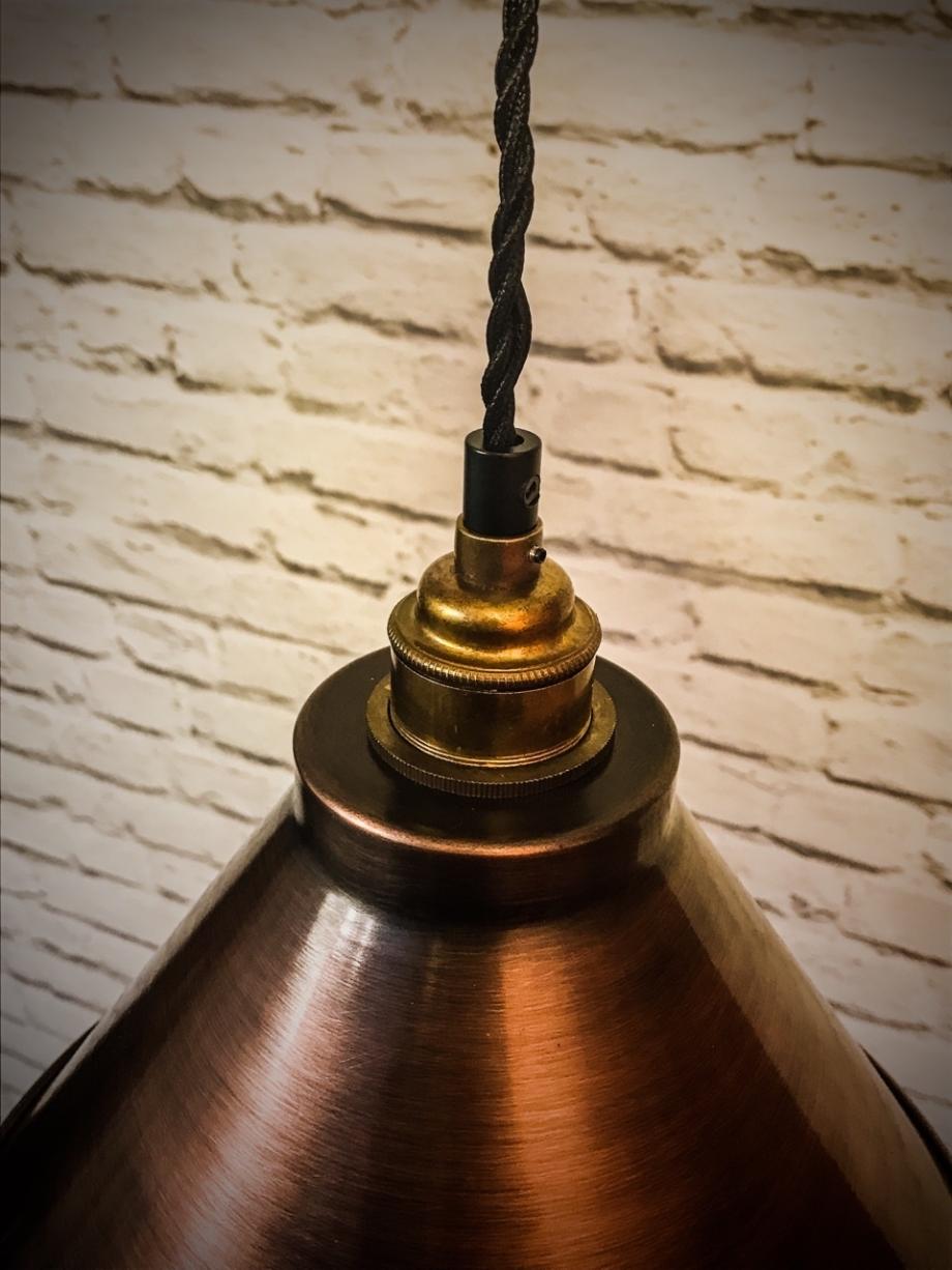 Handmade Aged copper pendant light 260mm